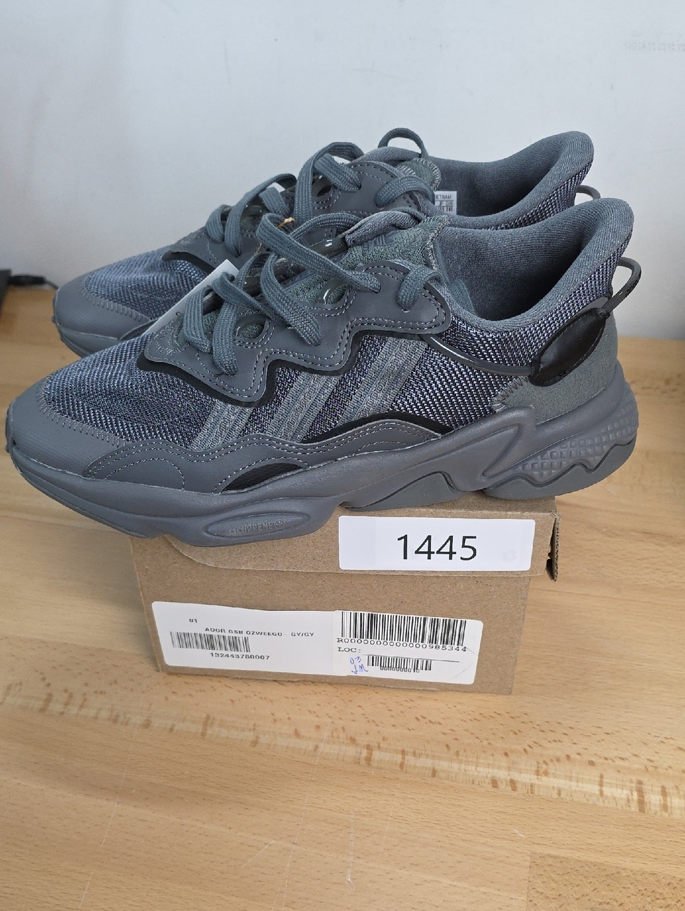 adidas Kids Gray Mesh & Synthetic Sneaker 7